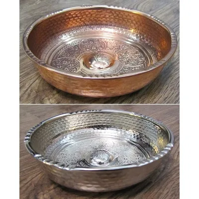 Чаша для омовения Мини медная и никелированная