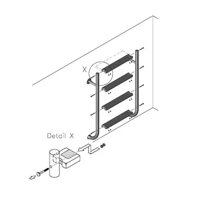 Раздельная лестница Ideal Tina на 4 ступени