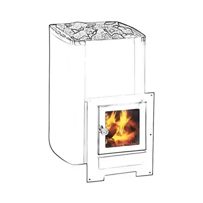 Стекло для дверцы печей Kastor KL и Karhu