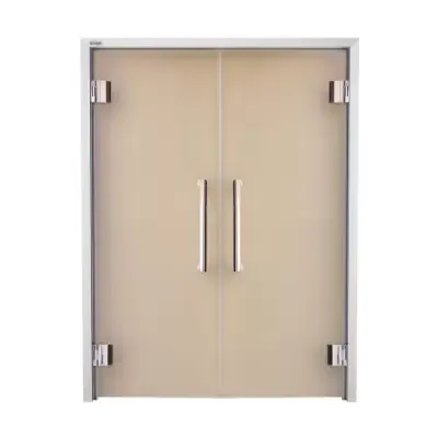 Дверь двухстворчатаястеклянная для паровой Grandis GS Silver, Matelux