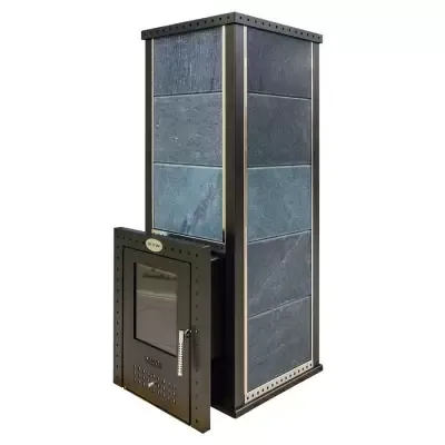 Печь для бани Klover RT 35-RV закрытая каменка, выносная топка
