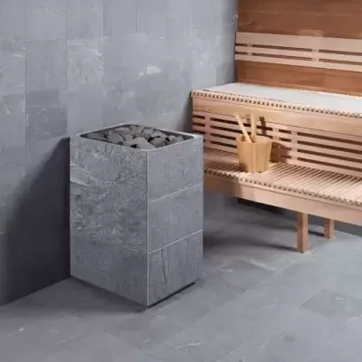 Печь для сауны Tulikivi Kinos 20 отделка TBH в интерьере