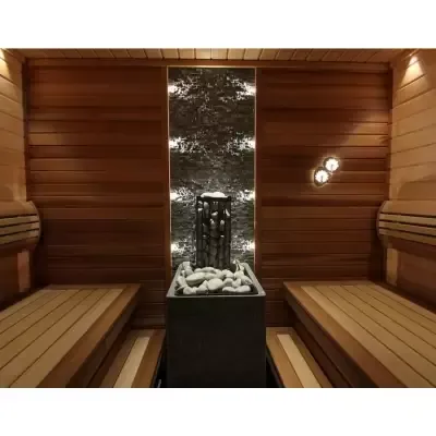 Печь для сауны Tulikivi Kinos 20 отделка TBH в интерьере