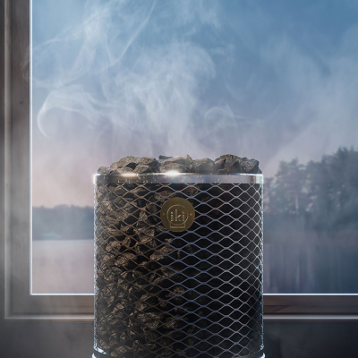 Печь для сауны IKI Pillar Pro в интерьере