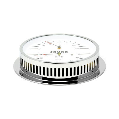 Термометр-гигрометр для сауны Fischer в латунном корпусе