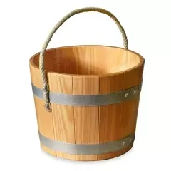 Бадья Blumenberg 5 л из лиственницы, с веревочной ручкой