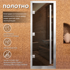 Дверь для хаммама АРТА Премьер 60G 2100 × 700