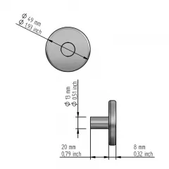 Антивандальный температурный датчик Hygromatik TF 105, 10m