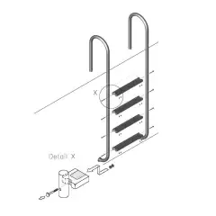 Лестница для бассейна Ideal Tina на 4 ступени