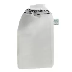 Рукавица Кесе мягкой текстуры белая KELEBEK с эластичной манжетой