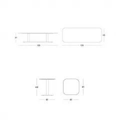 Кофейный и приставной столики Vincent Sheppard Kodo