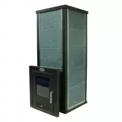 Печь для бани Klover RT 20-RV закрытая каменка, выносная топка