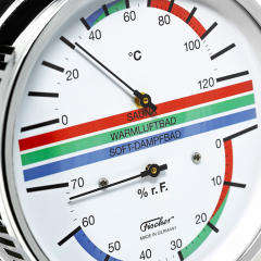 Климатометр для сауны Fischer в латунном корпусе