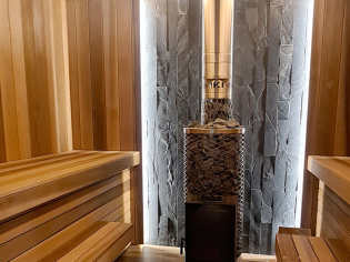 Сауна из кедра с печью IKI