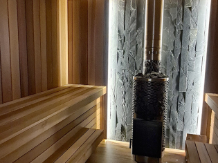 Сауна из кедра с печью IKI