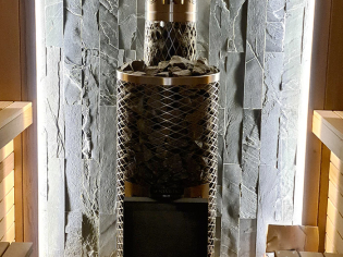 Сауна из кедра с печью IKI