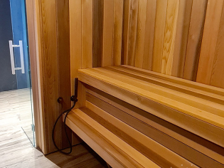 Сауна из кедра с печью IKI