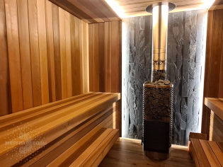 Сауна из кедра с печью IKI