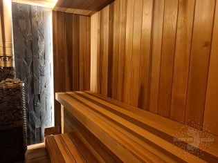 Сауна из кедра с печью IKI