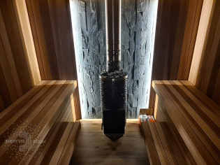 Сауна из кедра с печью IKI